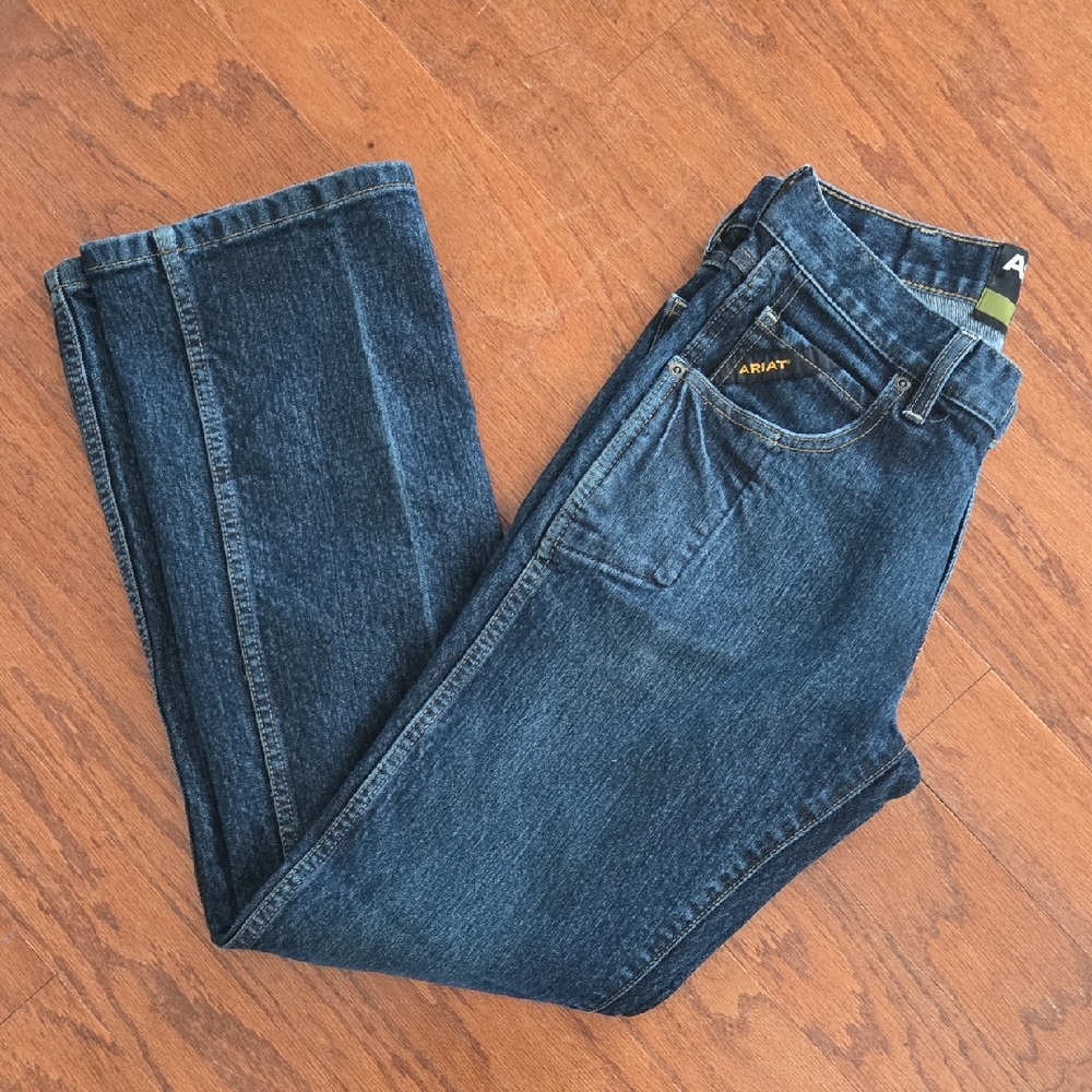 Ariat Men's M5 Rebar Slim Straight Blue Jeans 28x32